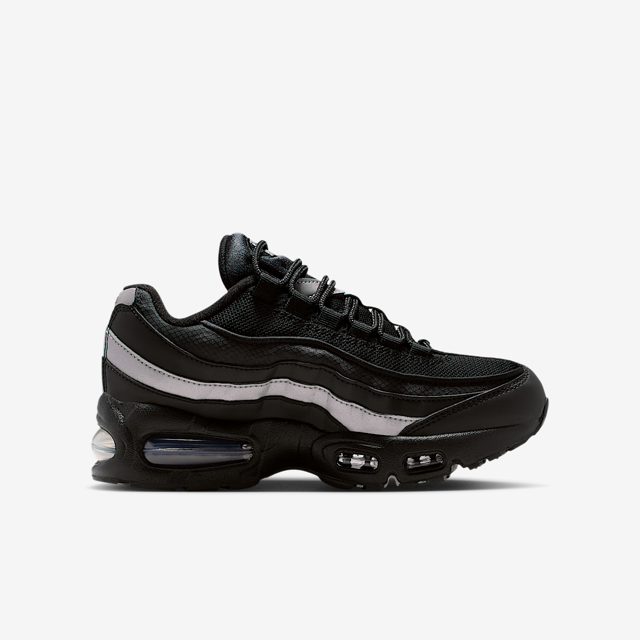 Nike Air Max 95 sneaker Zwart/Zwart/Wit/Metallic Silver