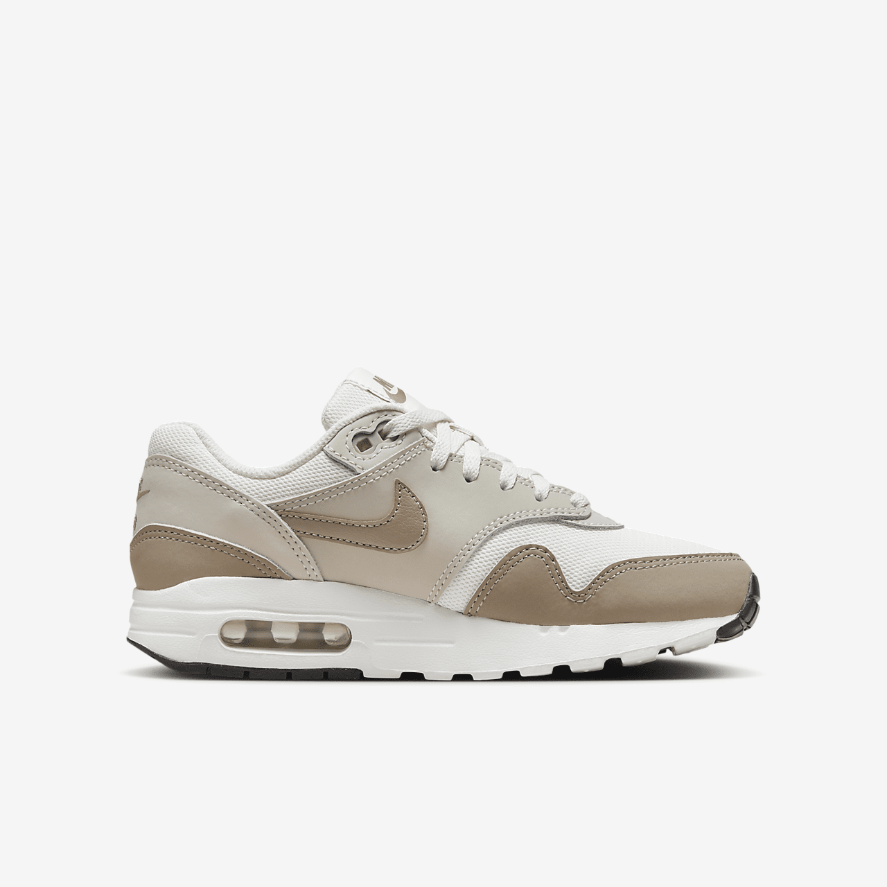 Nike Air Max 1 sneaker Phantom/Light Orewood Brown/Zwart/Khaki