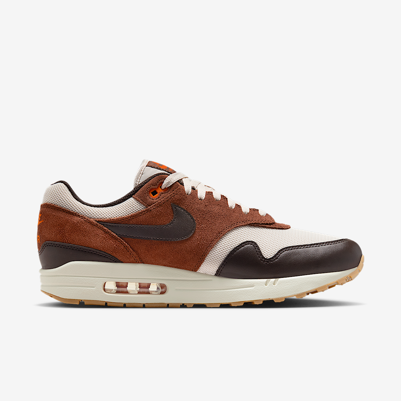 Nike Air Max 1 sneaker Light Orewood Brown/Campfire Orange/Fauna Brown/Velvet Brown