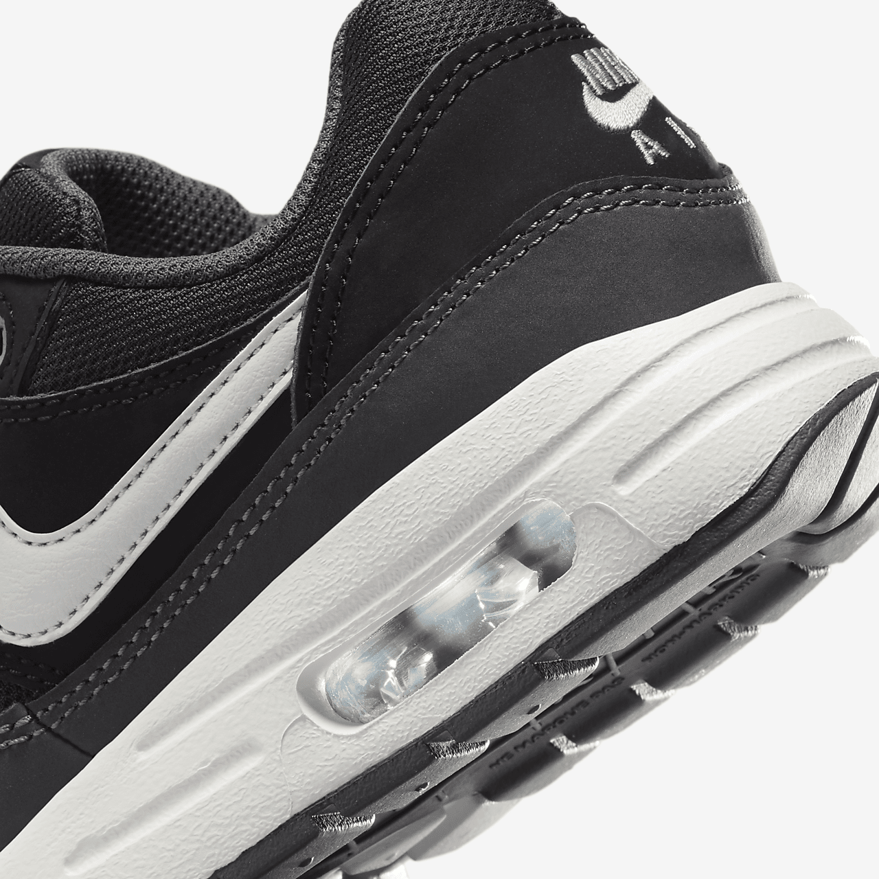 Nike Air Max 1 sneaker Zwart/Anthracite/Metallic Silver/Wit