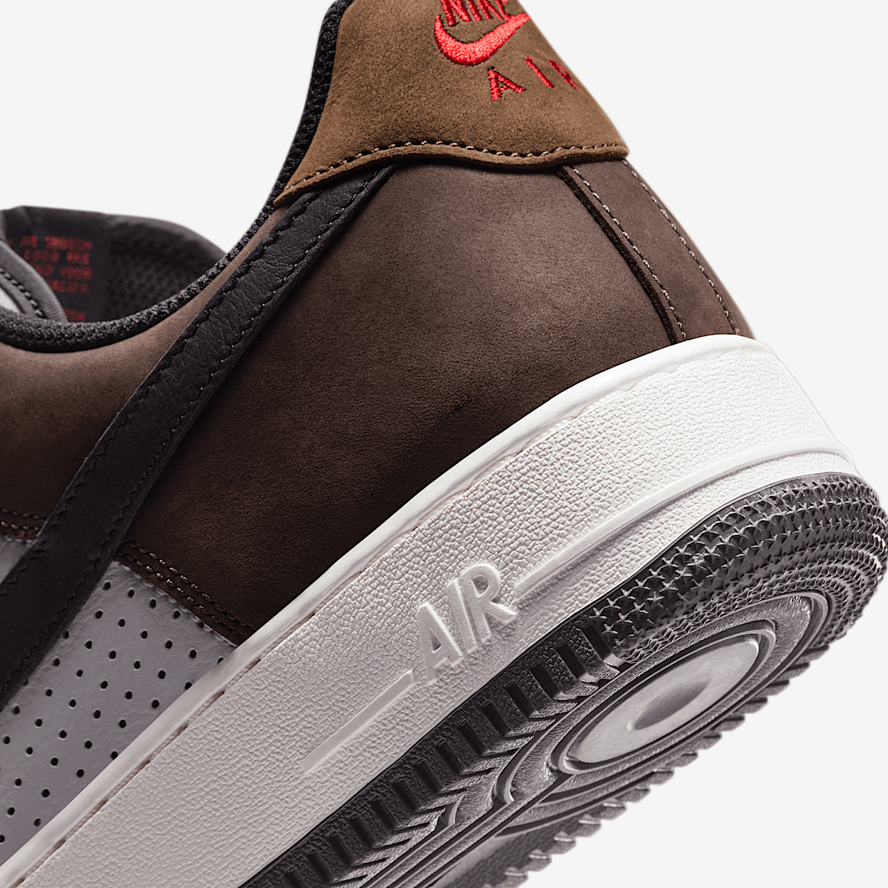 Nike Air Force 1 sneaker Wit/Bison/Zwart
