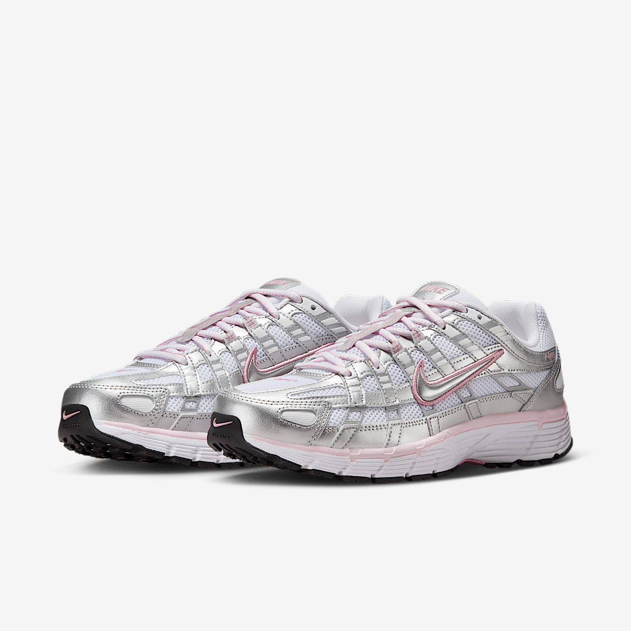 Nike P-6000 sneaker Wit/Elemental Pink/Zwart/Metallic Silver