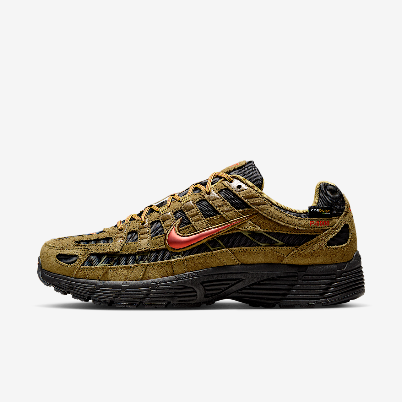 Nike P-6000 sneaker Olive Flak/Zwart/Quantum Moss/Picante Red