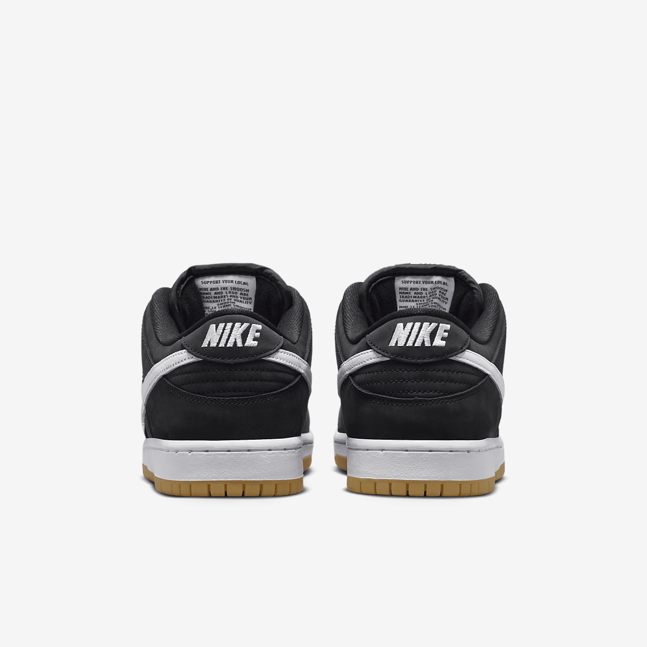 Nike Dunk Low sneaker Zwart/Zwart/Gum Light Brown/Wit