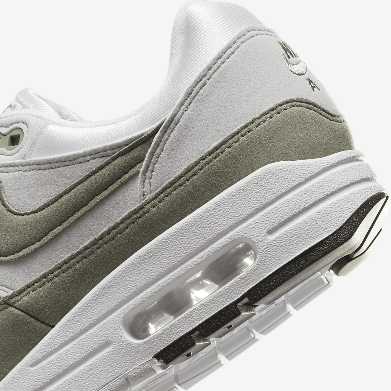 Nike Air Max 1 sneaker Wit/Neutral Grey/Zwart/Light Army