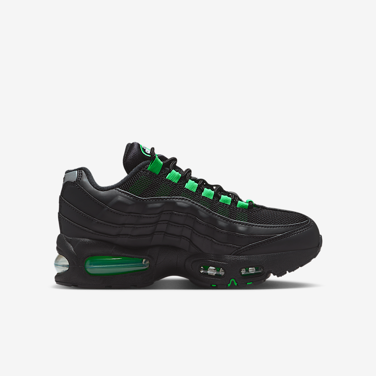 Nike Air Max 95 sneaker Zwart/Zwart/Pearl Grey/Green Shock