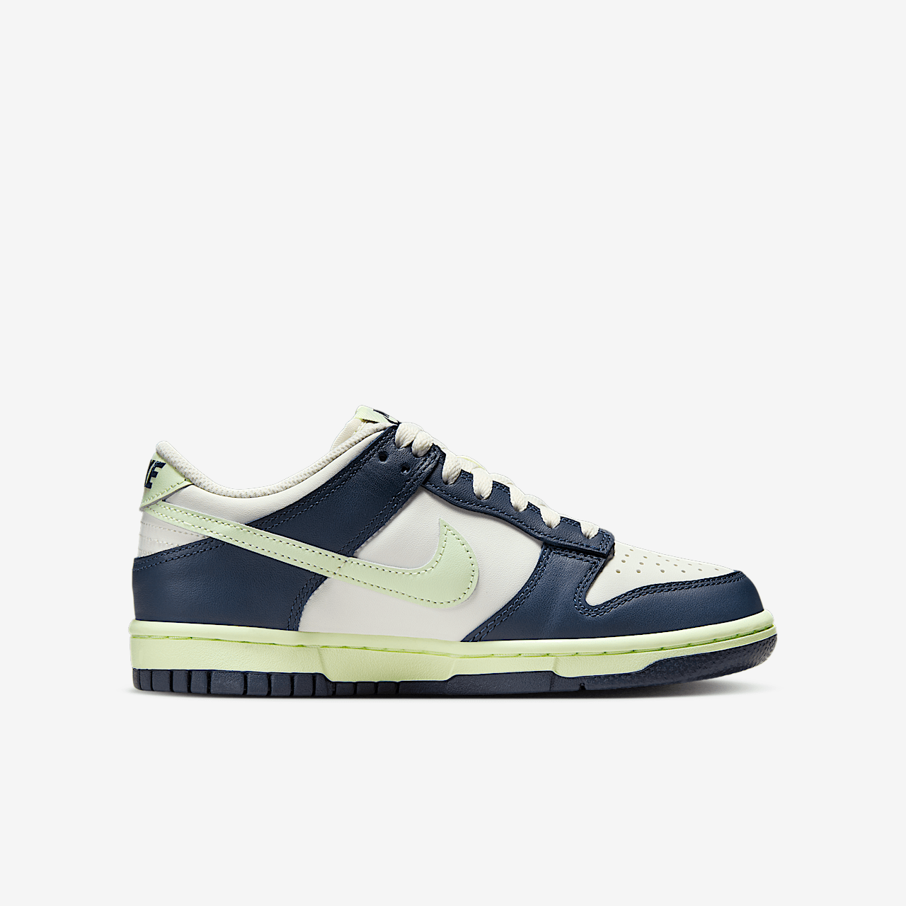 Nike Dunk Low sneaker Sail/Midnight Navy/Volt Tint/Volt Tint