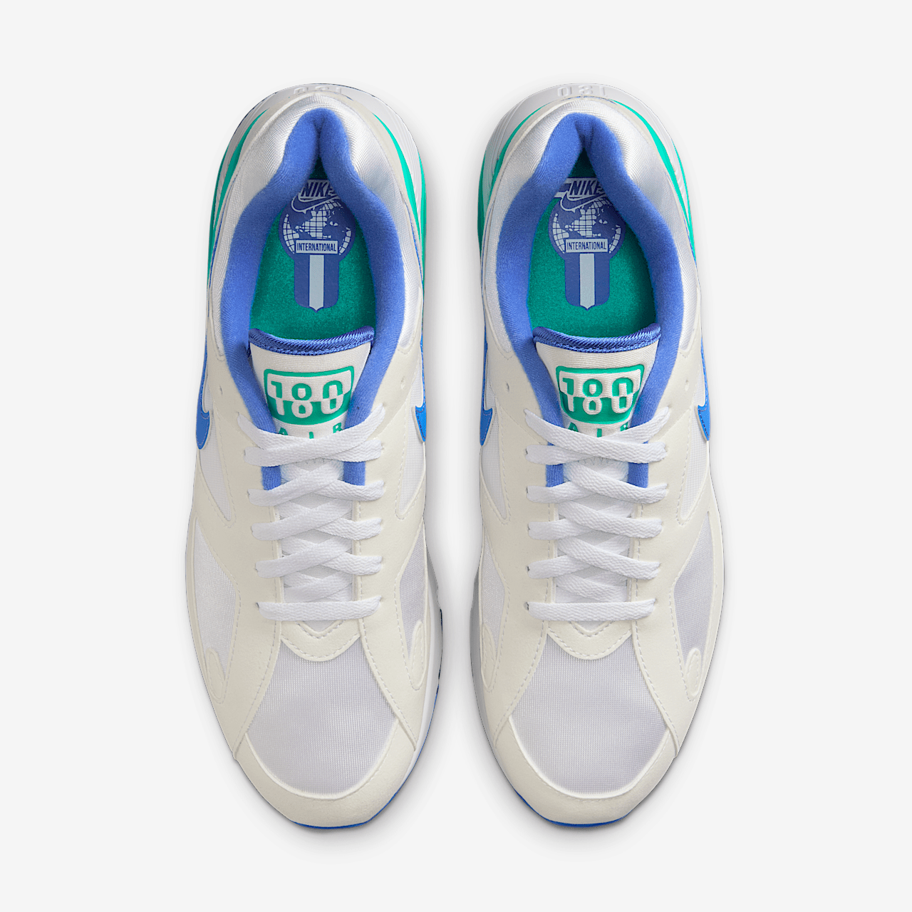 Nike Air 180 sneaker Wit/Clear Jade II/Zwart/Medium Blue
