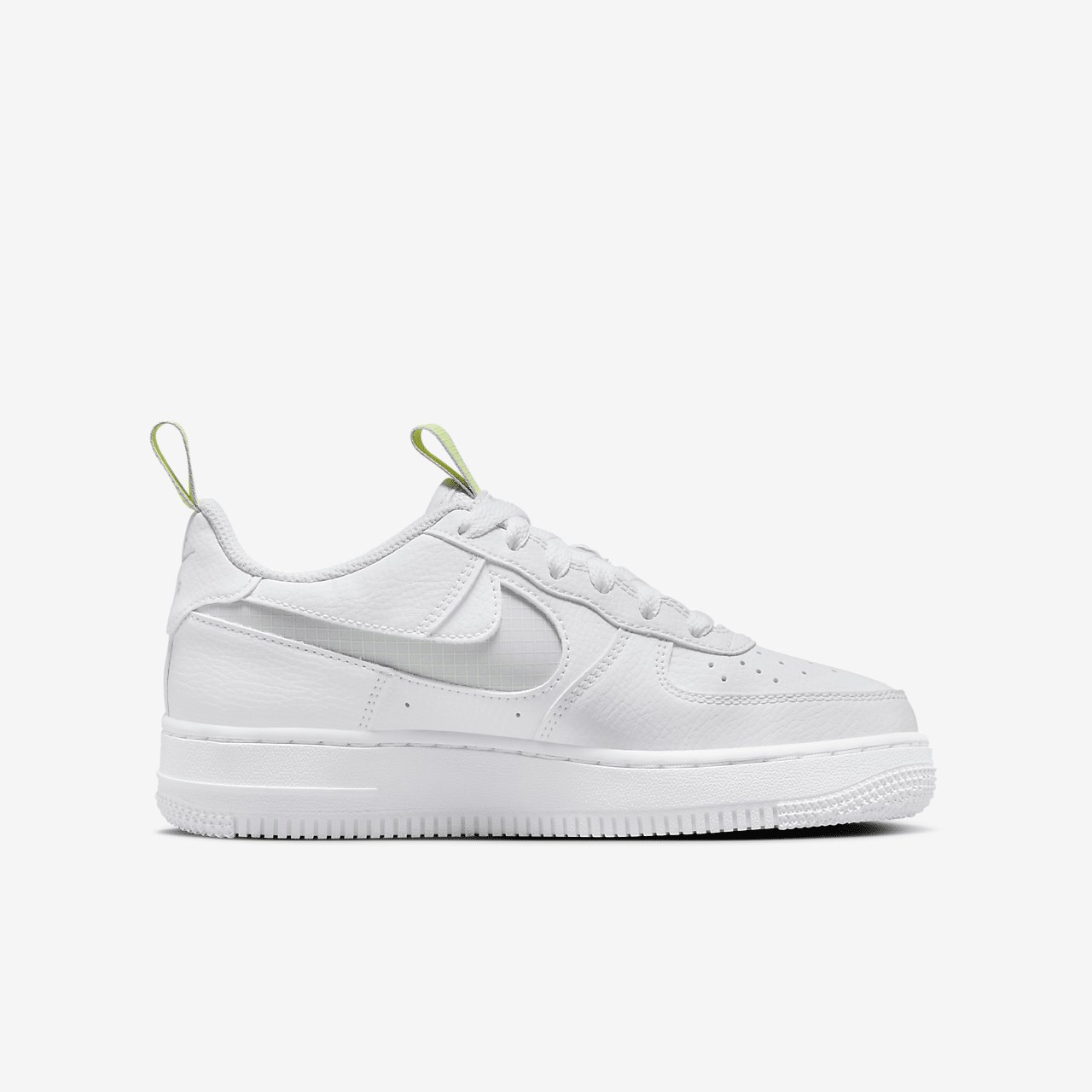 Nike Air Force 1 sneaker Wit/Volt/Light Silver