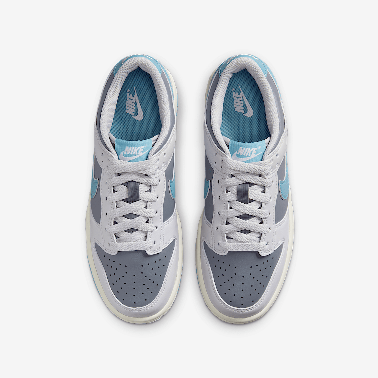 Nike Dunk Low sneaker Photon Dust/Smoke Grey/Sail/Denim Turquoise