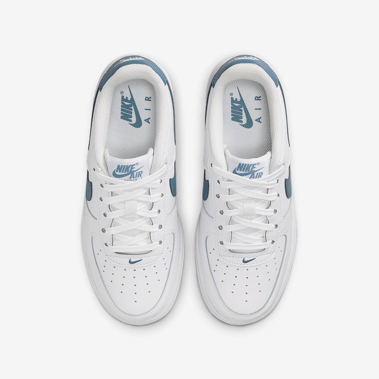 Nike Air Force 1 sneaker Wit/Metallic Silver/Thunderstorm