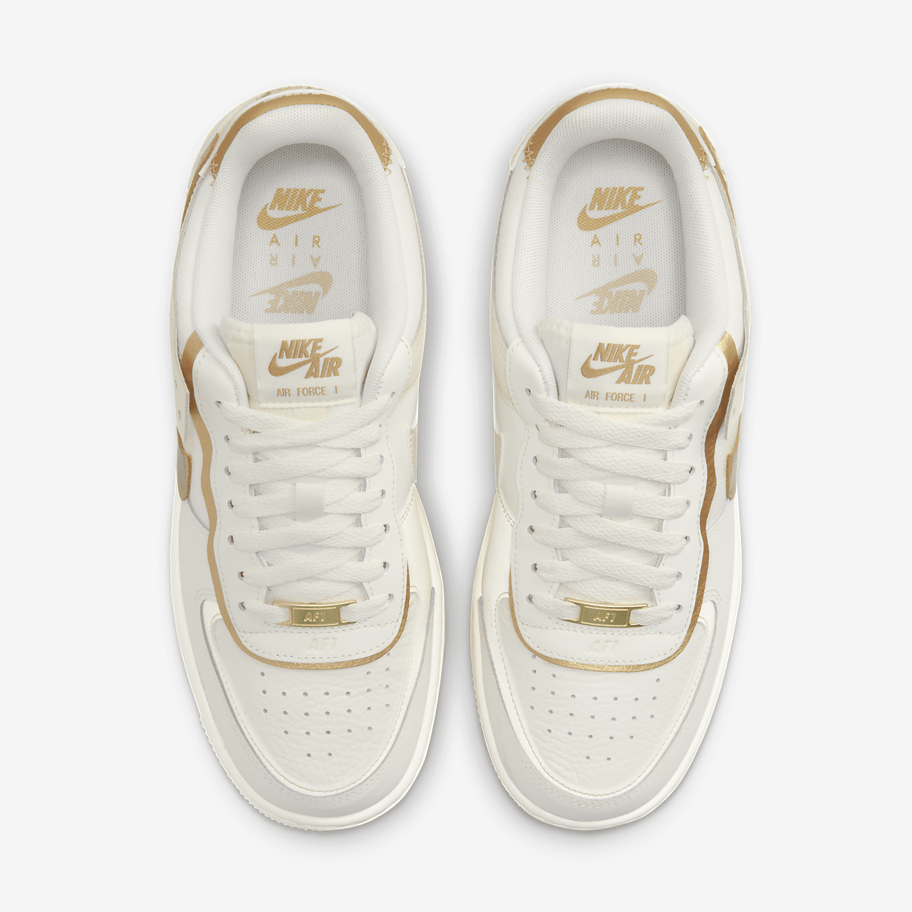 Nike Air Force 1 sneaker Sail/Coconut Milk/Metallic Gold