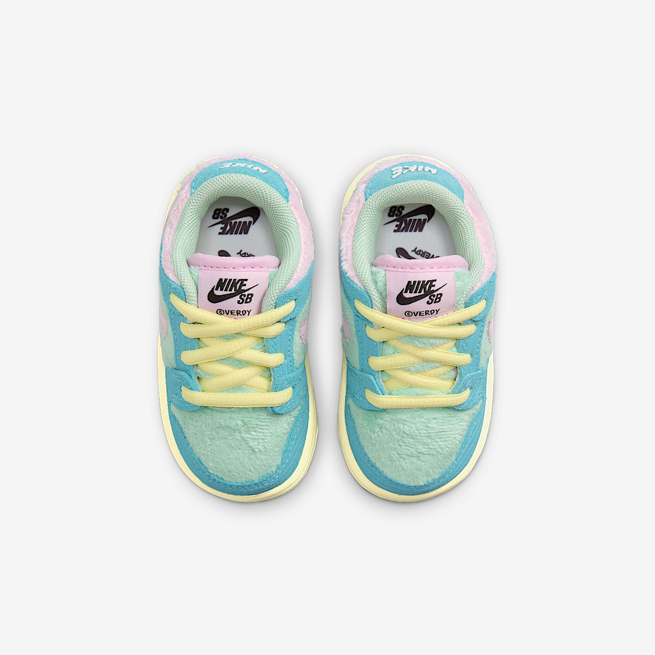 Nike Dunk Low sneaker Blue Gaze/Bicycle Yellow/Enamel Green/Light Arctic Pink