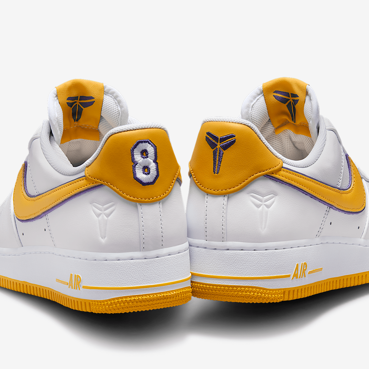 Nike Air Force 1 sneaker Wit/Varsity Purple/Varsity Maize