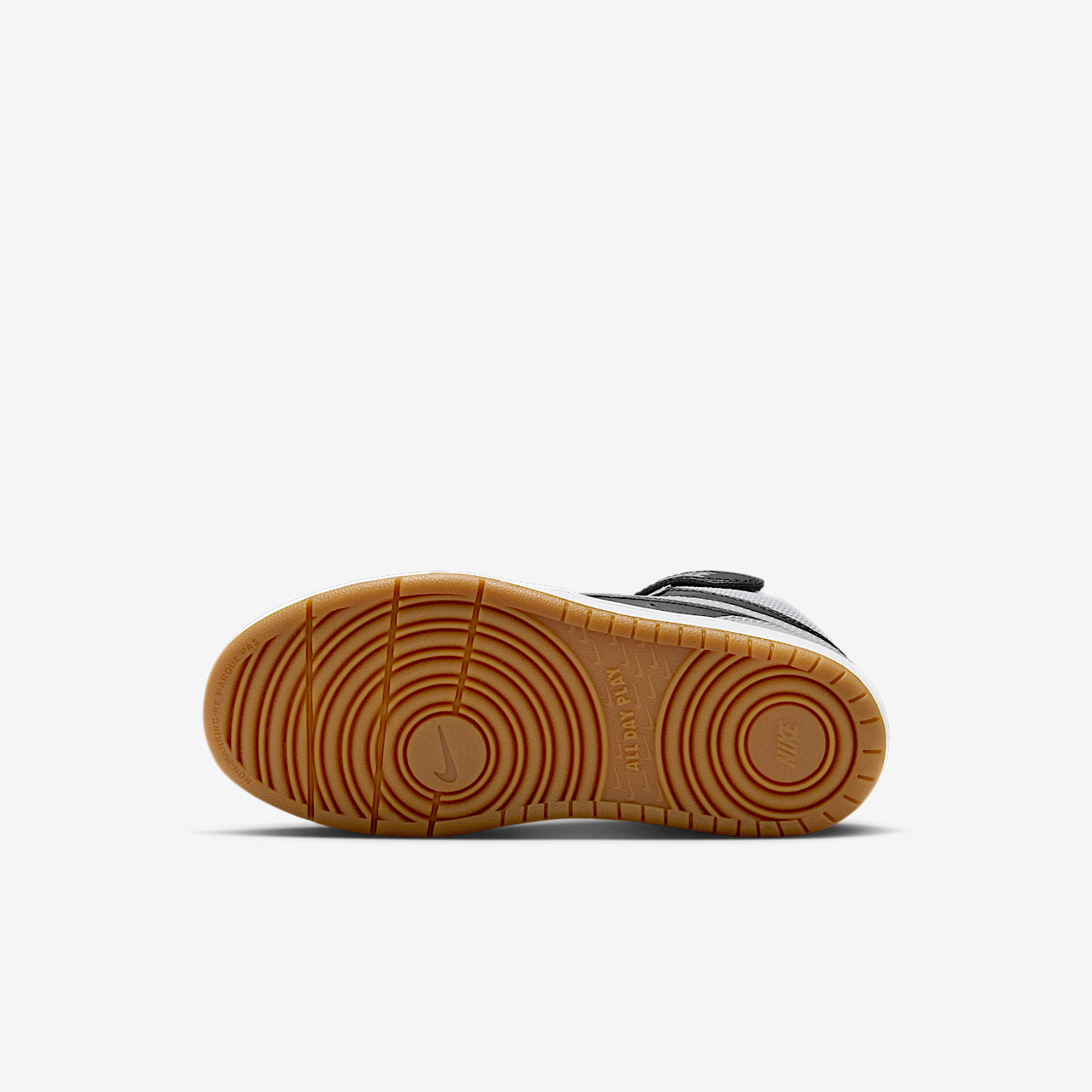 Nike  sneaker Zwart/Wit/Gum Medium Brown/Light Smoke Grey