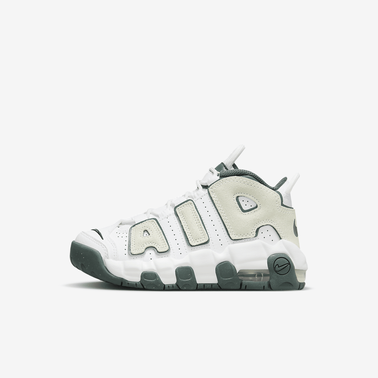 Nike Air More Uptempo sneaker Wit/Vintage Green/Summit White/Sea Glass