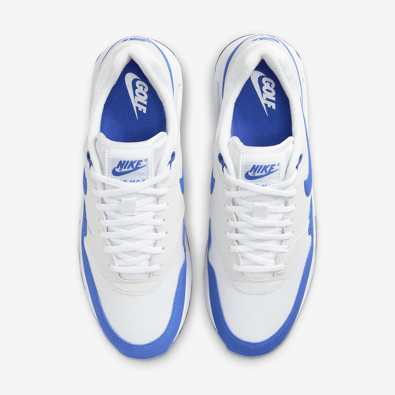 Nike Air Max 1 sneaker Wit/Pure Platinum/Zwart/Hyper Royal