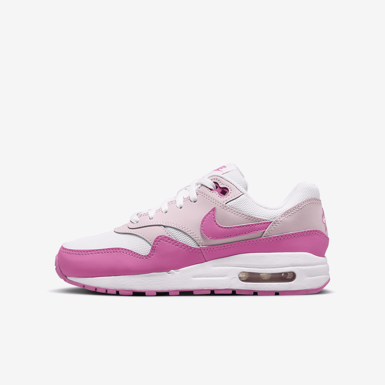 Nike Air Max 1 sneaker Wit/Pink Foam/Playful Pink