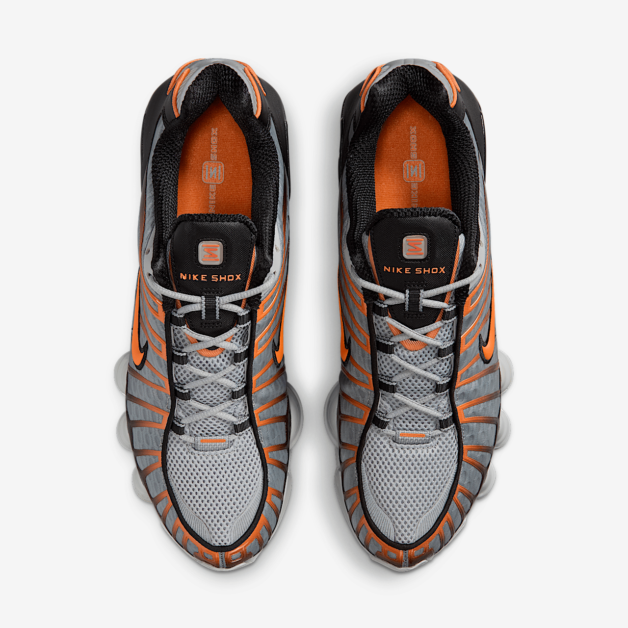 Nike Nike Shox sneaker Light Smoke Grey/Zwart/Bright Mandarin