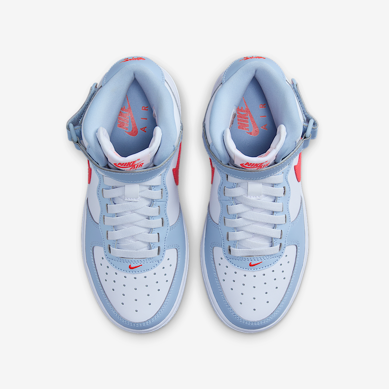 Nike Air Force 1 sneaker Light Armory Blue/Wit/Bright Crimson