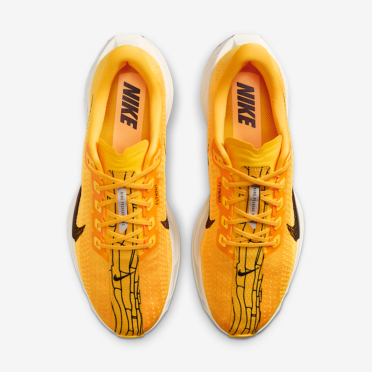Nike Pegasus sneaker University Gold/Laser Orange/Sail/Zwart