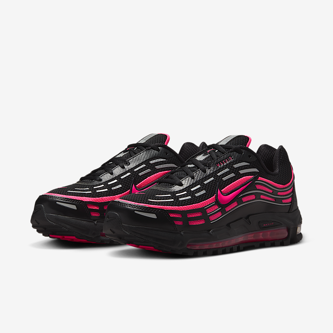 Nike Air Max sneaker Zwart/Zwart/Metallic Silver/Hyper Pink