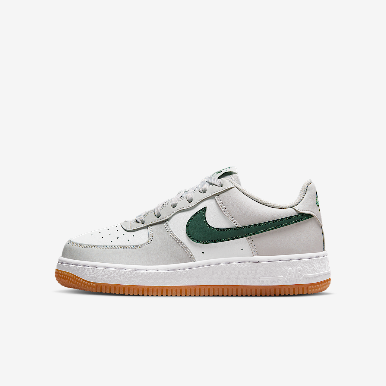 Nike Air Force 1 sneaker Photon Dust/Fir/Gum Medium Brown/Wit