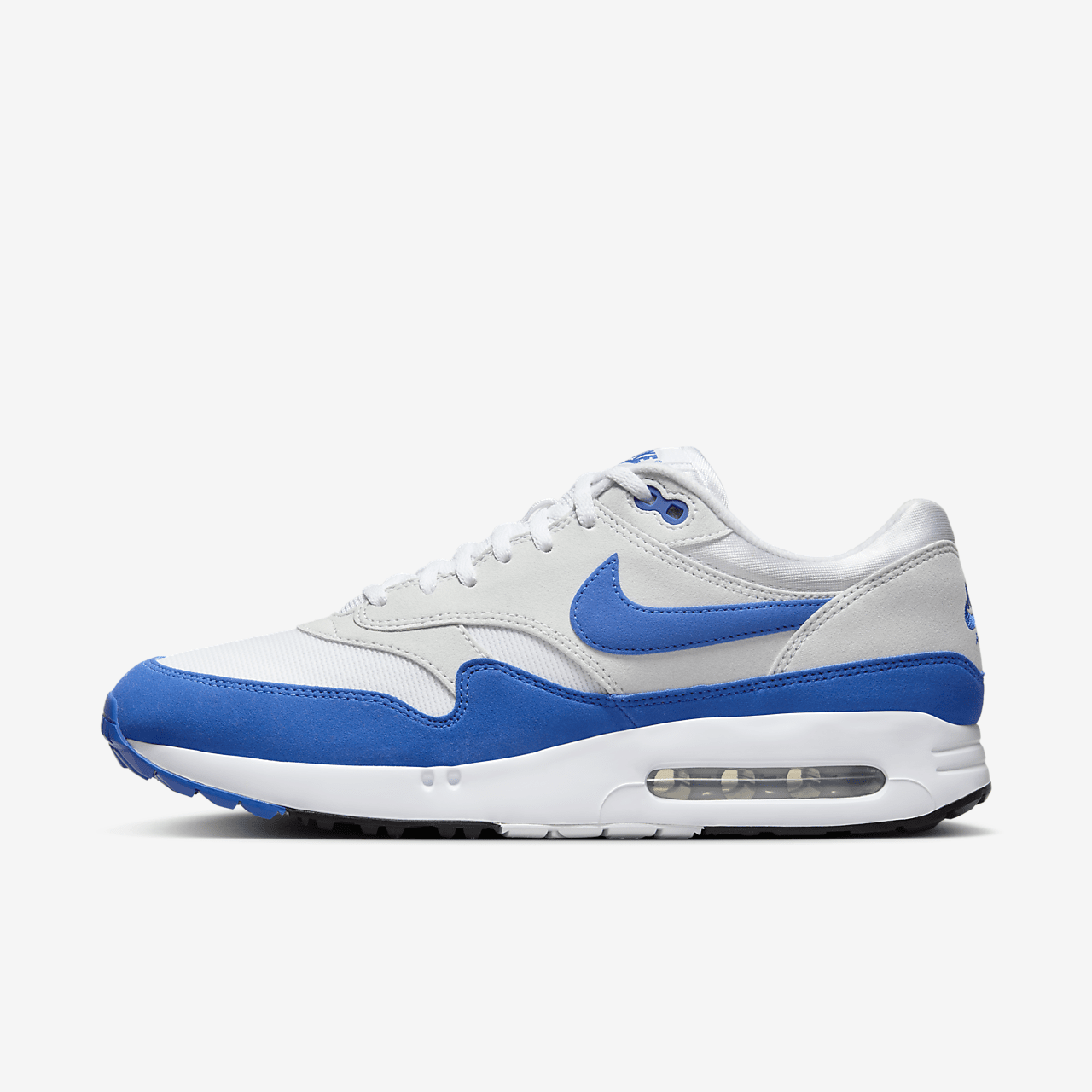 Nike Air Max 1 sneaker Wit/Pure Platinum/Zwart/Hyper Royal