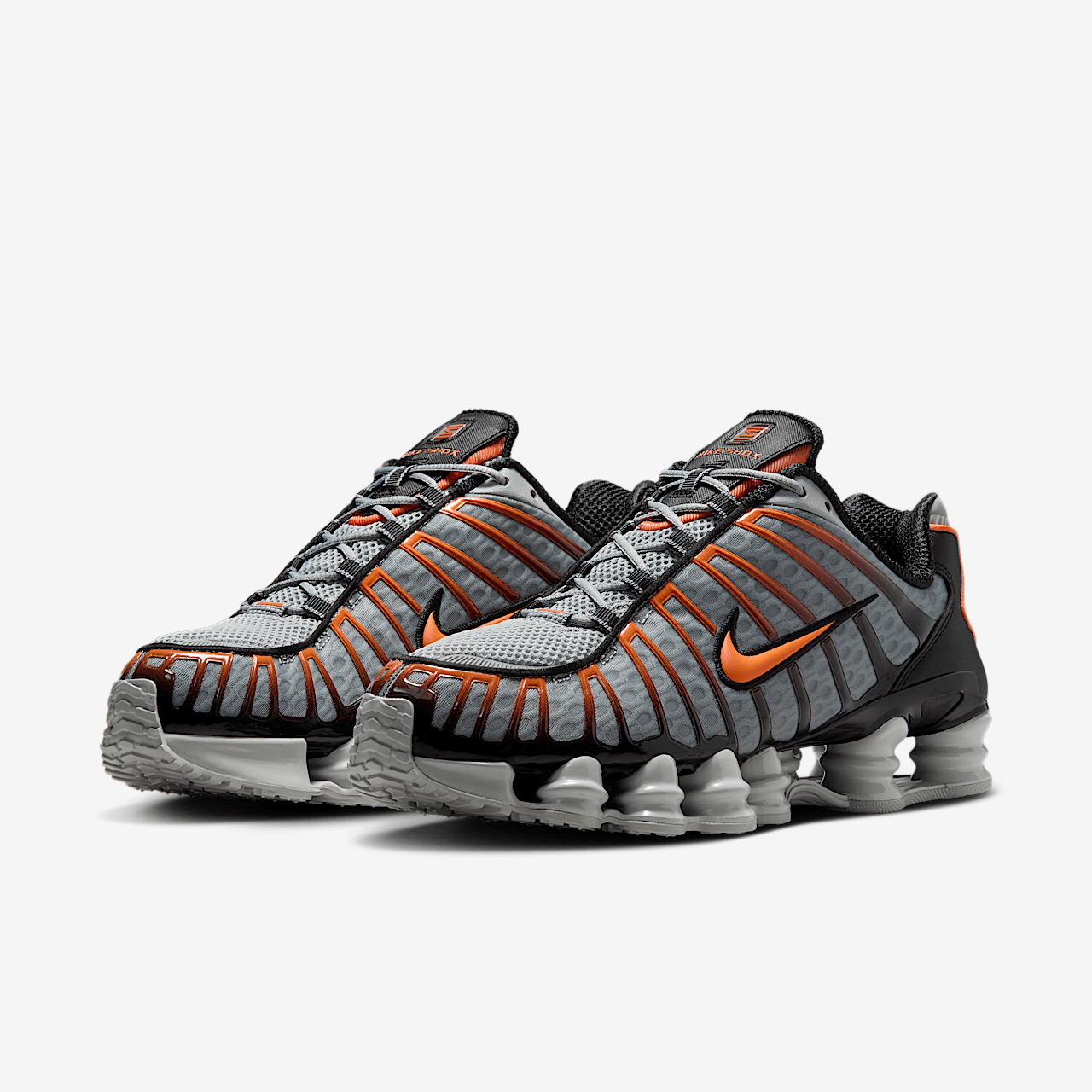 Nike Nike Shox sneaker Light Smoke Grey/Zwart/Bright Mandarin