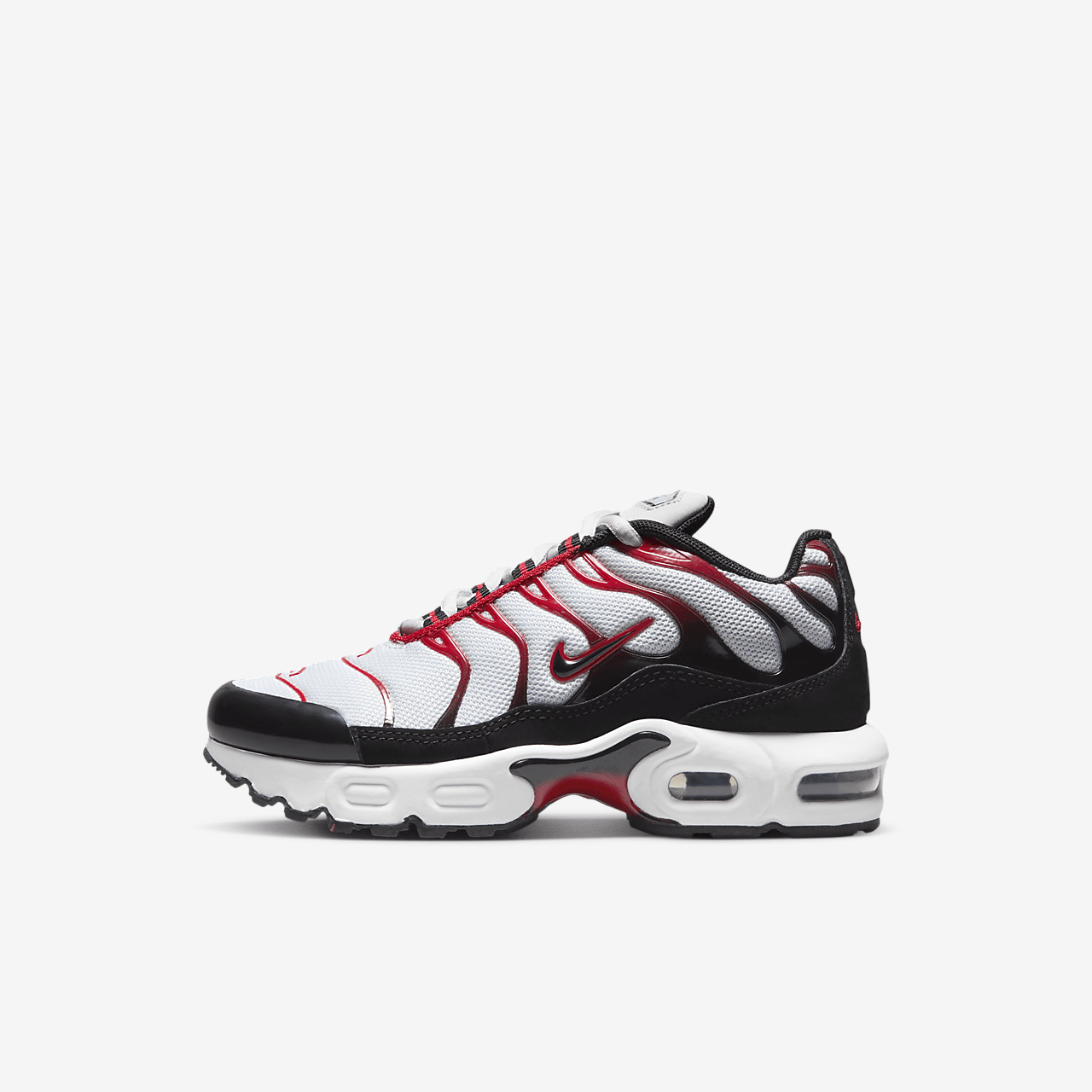 Nike Air Max Plus sneaker Pure Platinum/Zwart/Wit/University Red