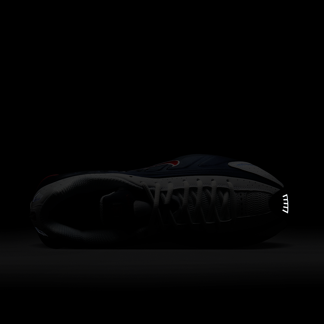 Nike Nike Shox sneaker Midnight Navy/Wit/Metallic Silver/Gym Red