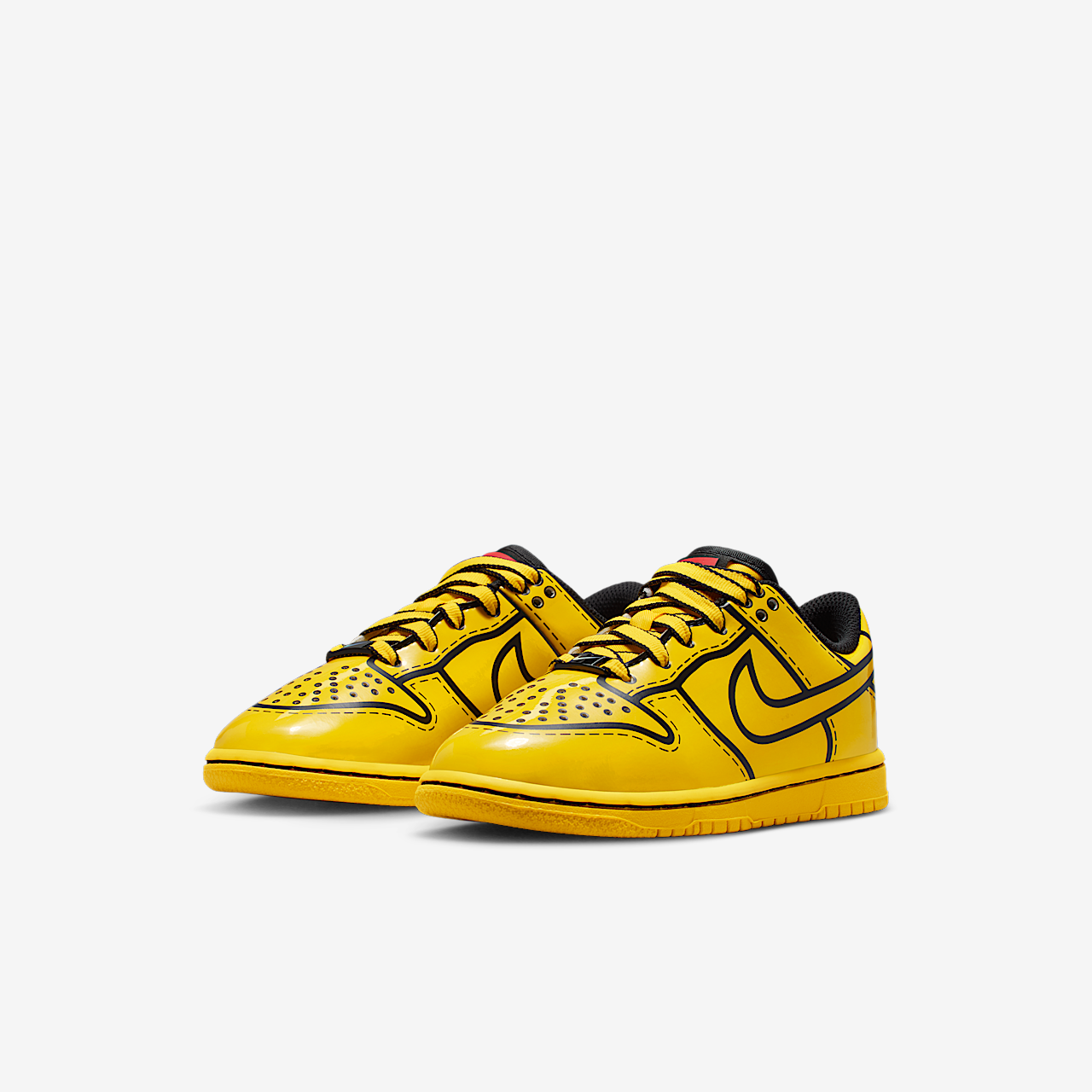 Nike Dunk Low sneaker Tour Yellow/Zwart/Rush Red/Tour Yellow