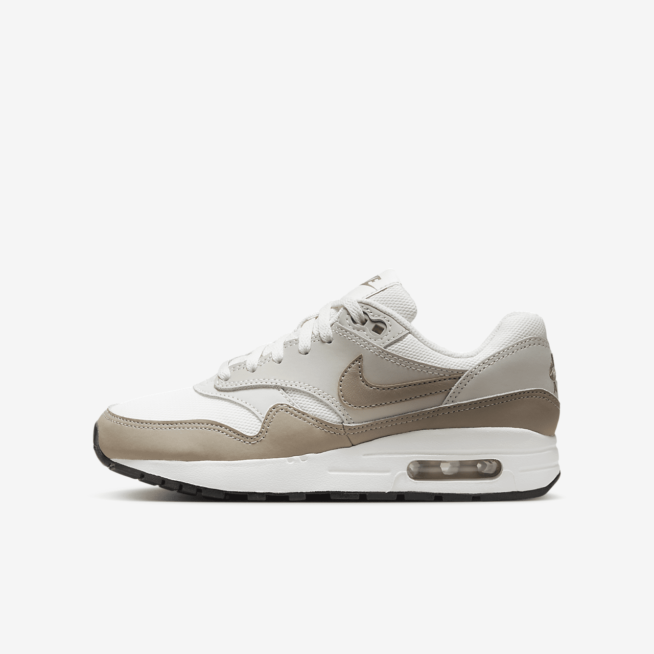 Nike Air Max 1 sneaker Phantom/Light Orewood Brown/Zwart/Khaki