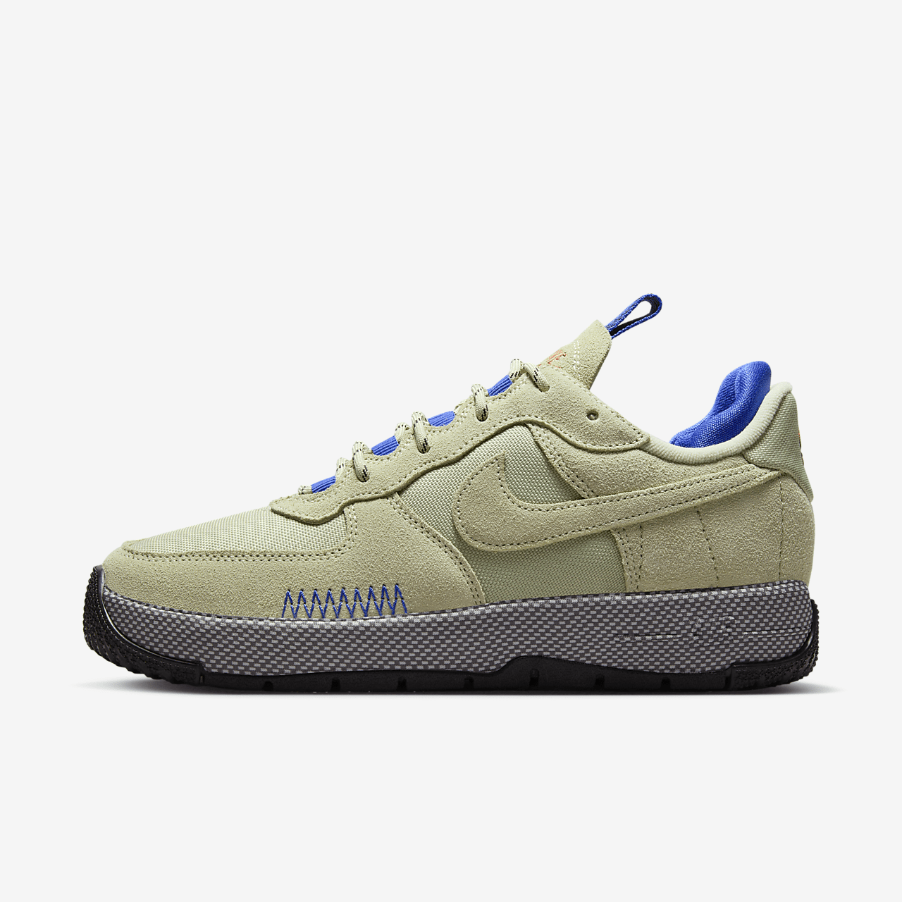 Nike Air Force 1 sneaker Olive Aura/Aquarius Blue/Ashen Slate/Racer Blue