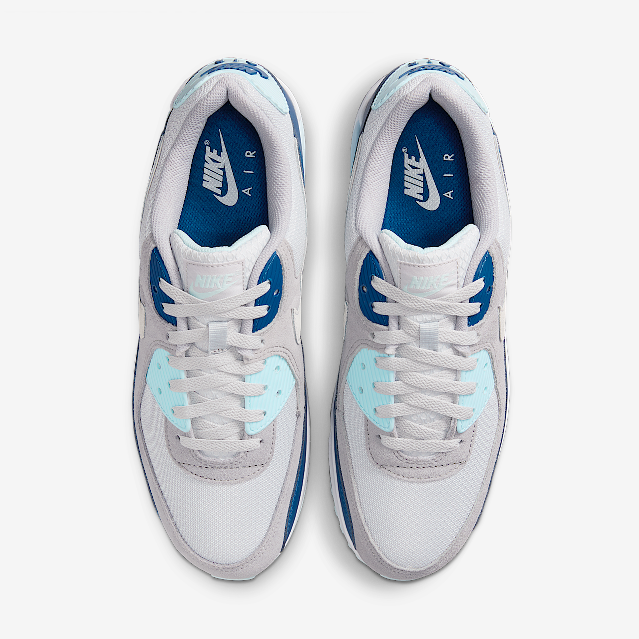 Nike Air max 90 sneaker Pure Platinum/Glacier Blue/Court Blue/Wit