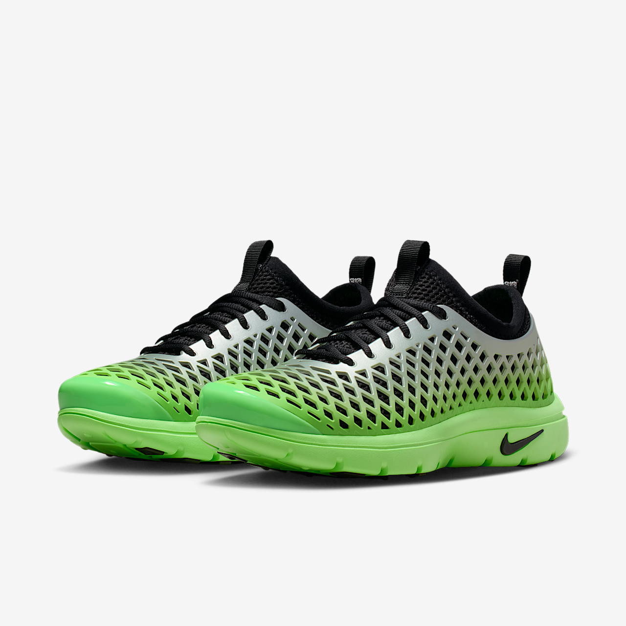 Nike  sneaker Metallic Silver/Voltage Green/Zwart