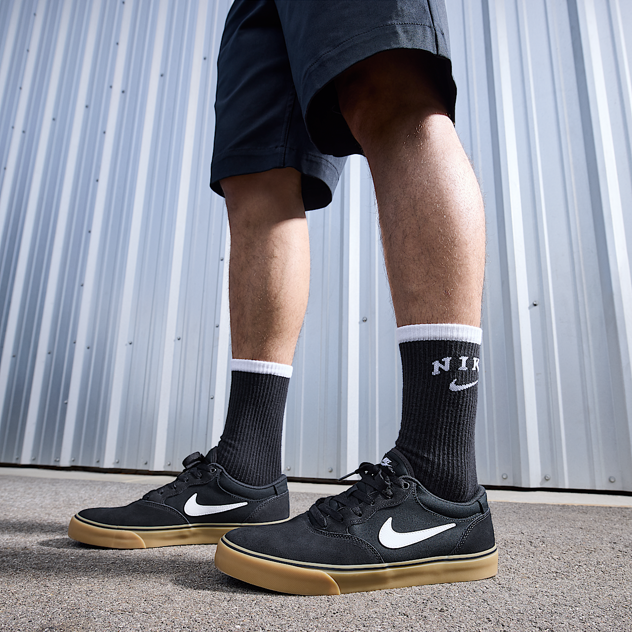 Nike  sneaker Zwart/Zwart/Gum Light Brown/Wit