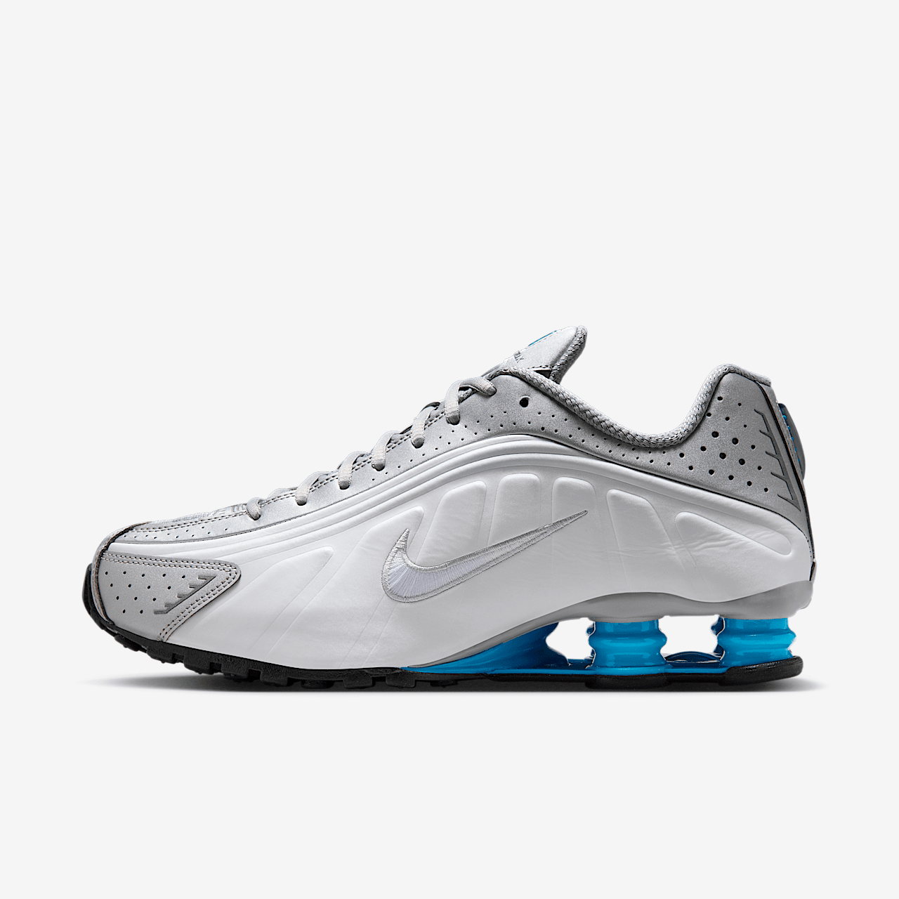 Nike Nike Shox sneaker Metallic Silver/Wit/Blue Lagoon/Blue Lagoon