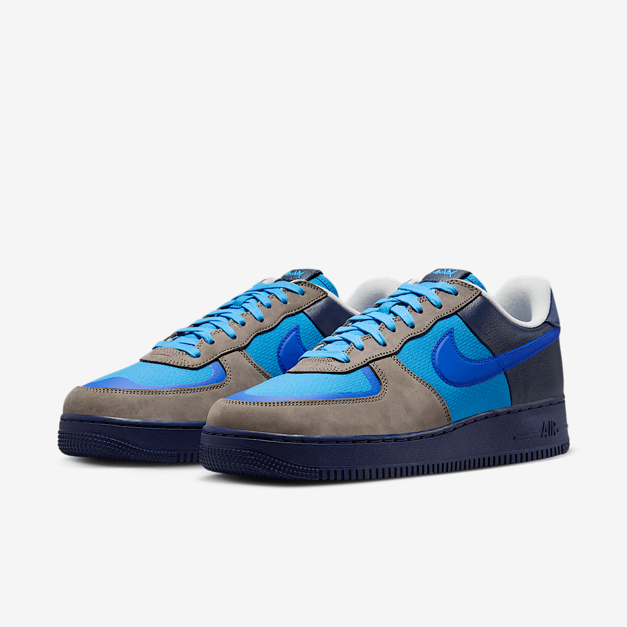 Nike Air Force 1 sneaker Soft Grey/Harbor Blue/Varsity Royal