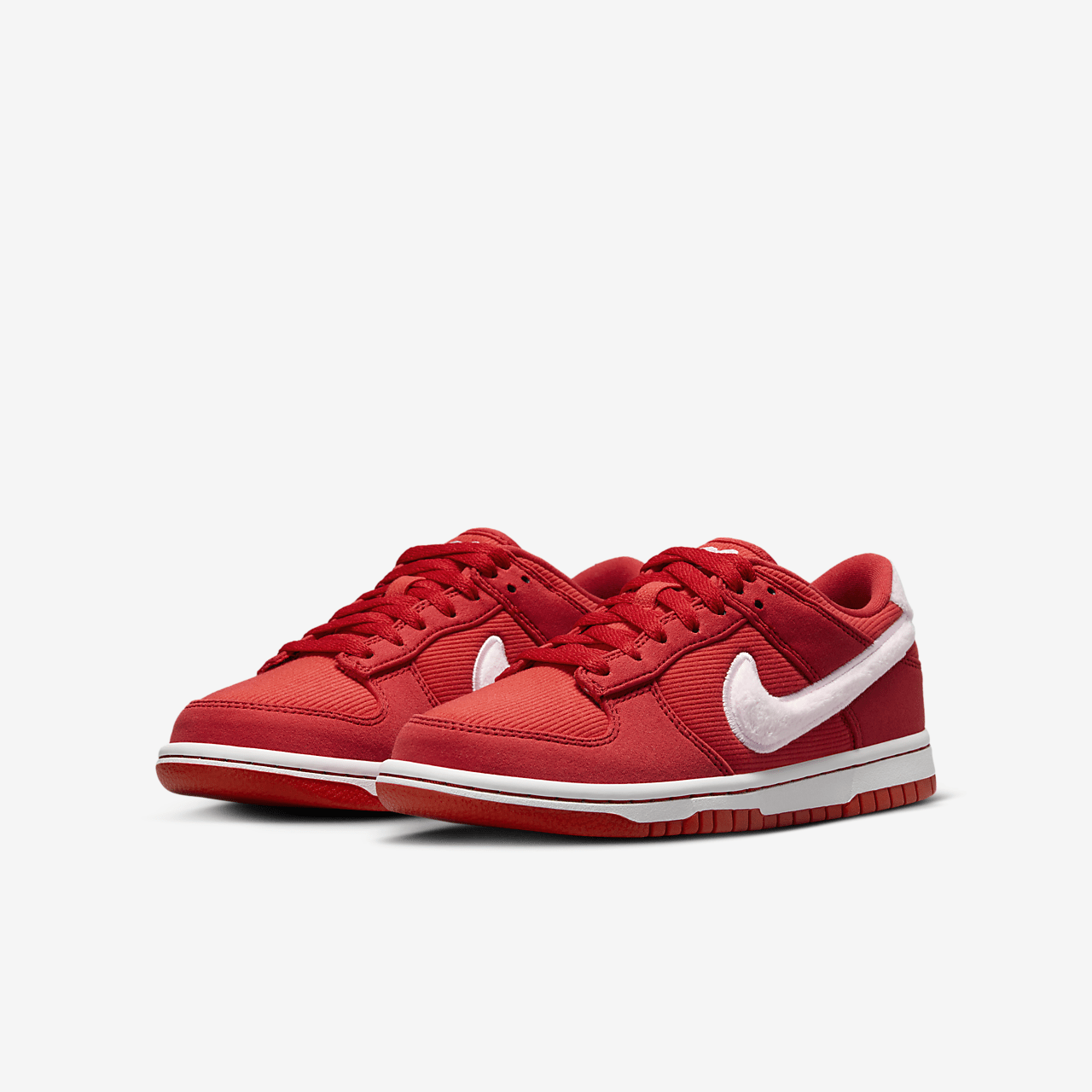 Nike Dunk Low sneaker Fire Red/Light Crimson/Wit/Pink Foam