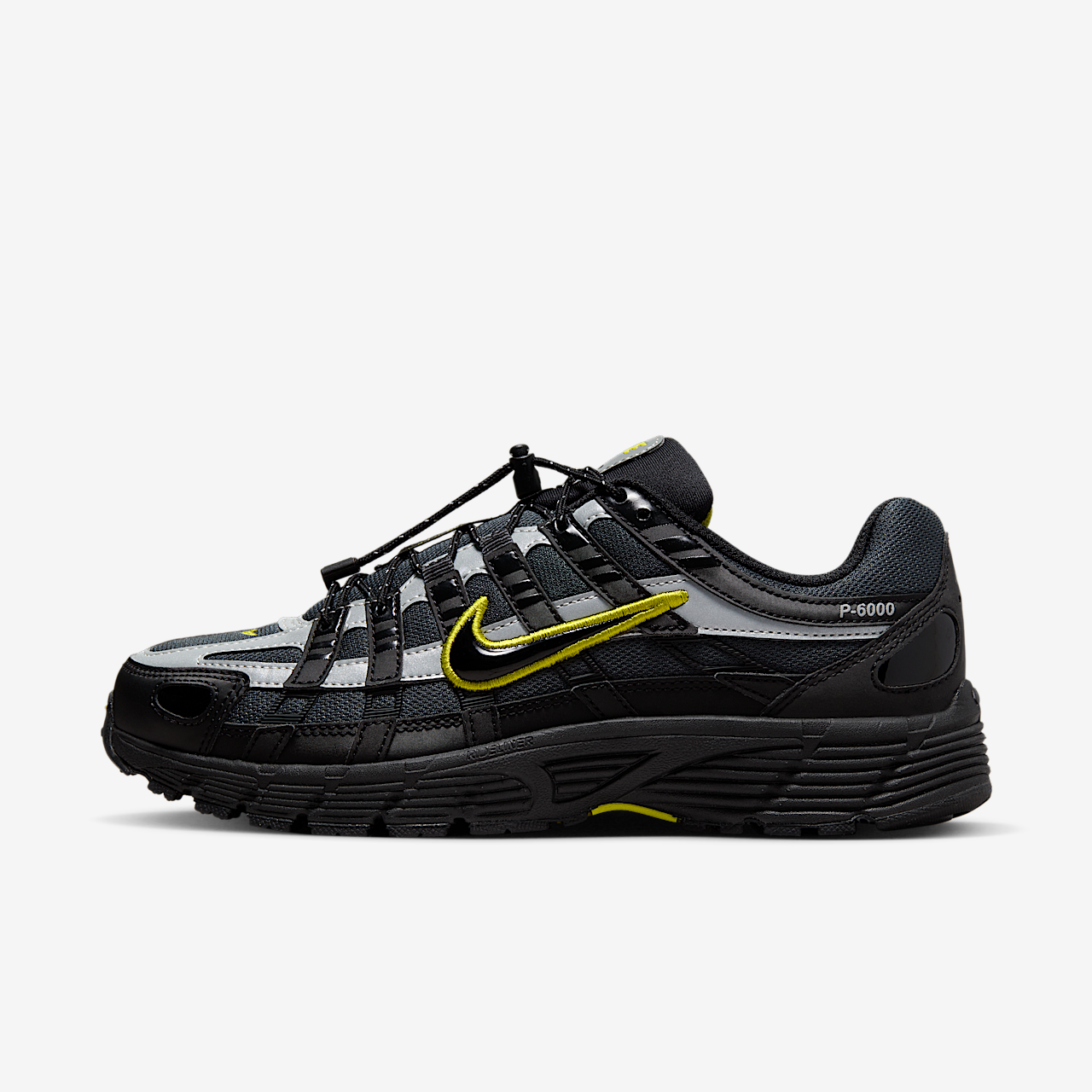 Nike P-6000 sneaker Anthracite/High Voltage/Metallic Silver/Zwart
