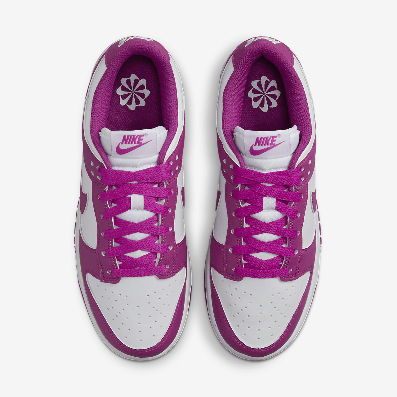 Nike Dunk Low sneaker Wit/Hot Fuchsia