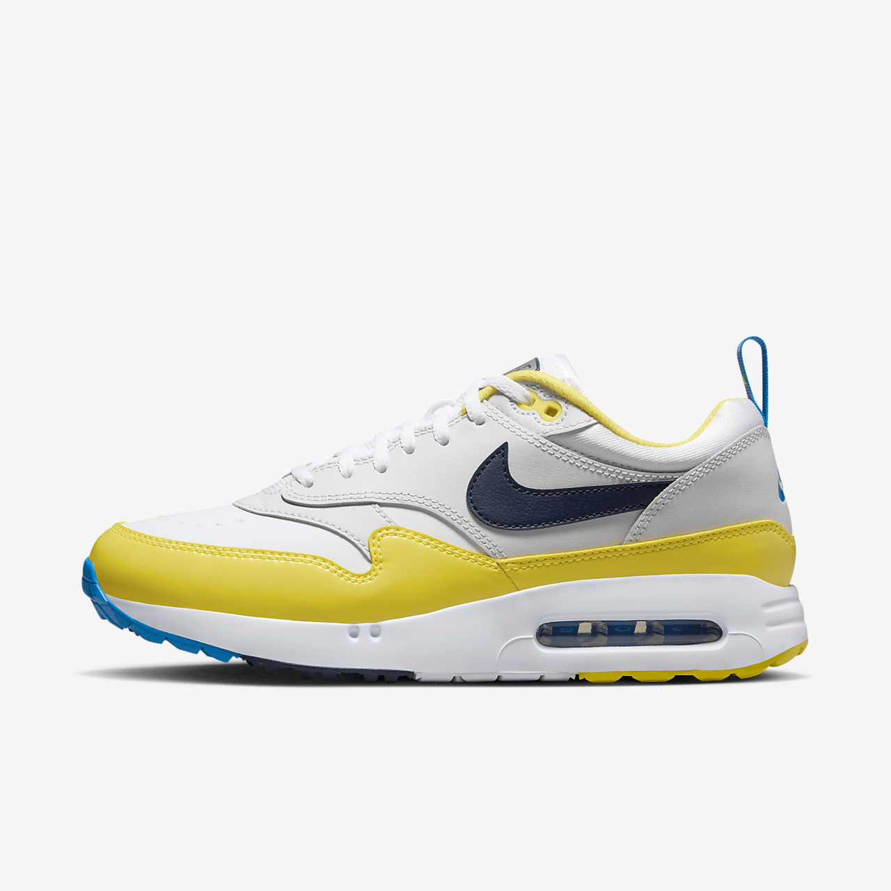 Nike Air Max 1 sneaker Wit/Tour Yellow/Photo Blue/Obsidian