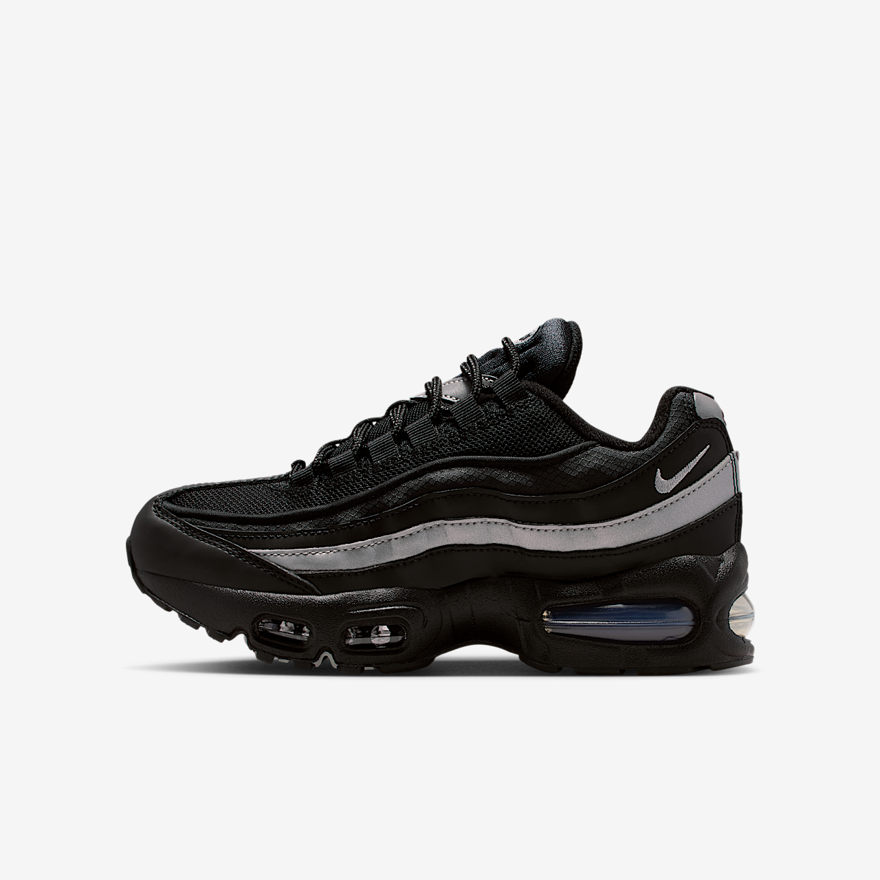 Nike Air Max 95 sneaker Zwart/Zwart/Wit/Metallic Silver