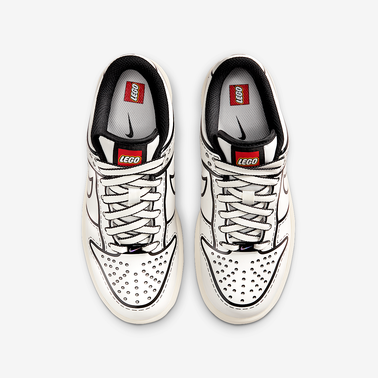 Nike Dunk Low sneaker Sail/Zwart/Rush Red/Sail