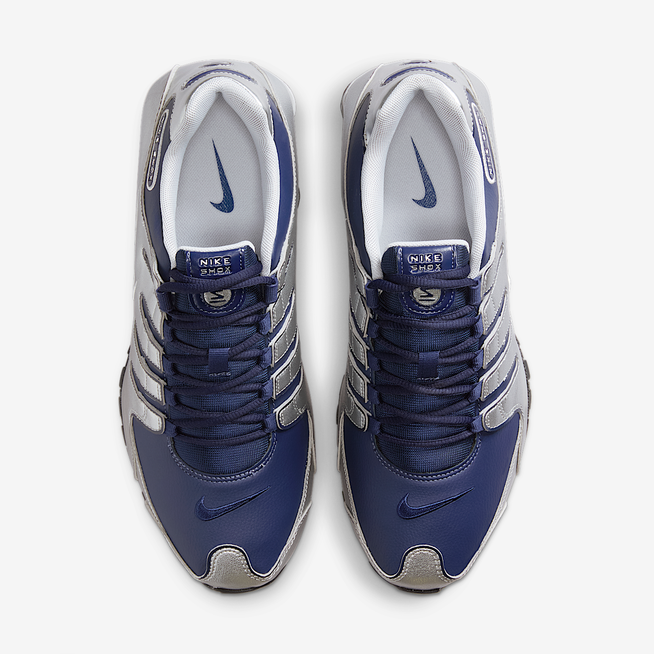Nike Nike Shox sneaker Midnight Navy/Metallic Silver/Zwart