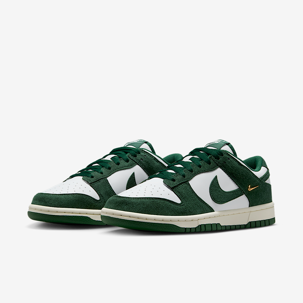 Nike Dunk Low sneaker Summit White/Sail/Metallic Gold/Gorge Green