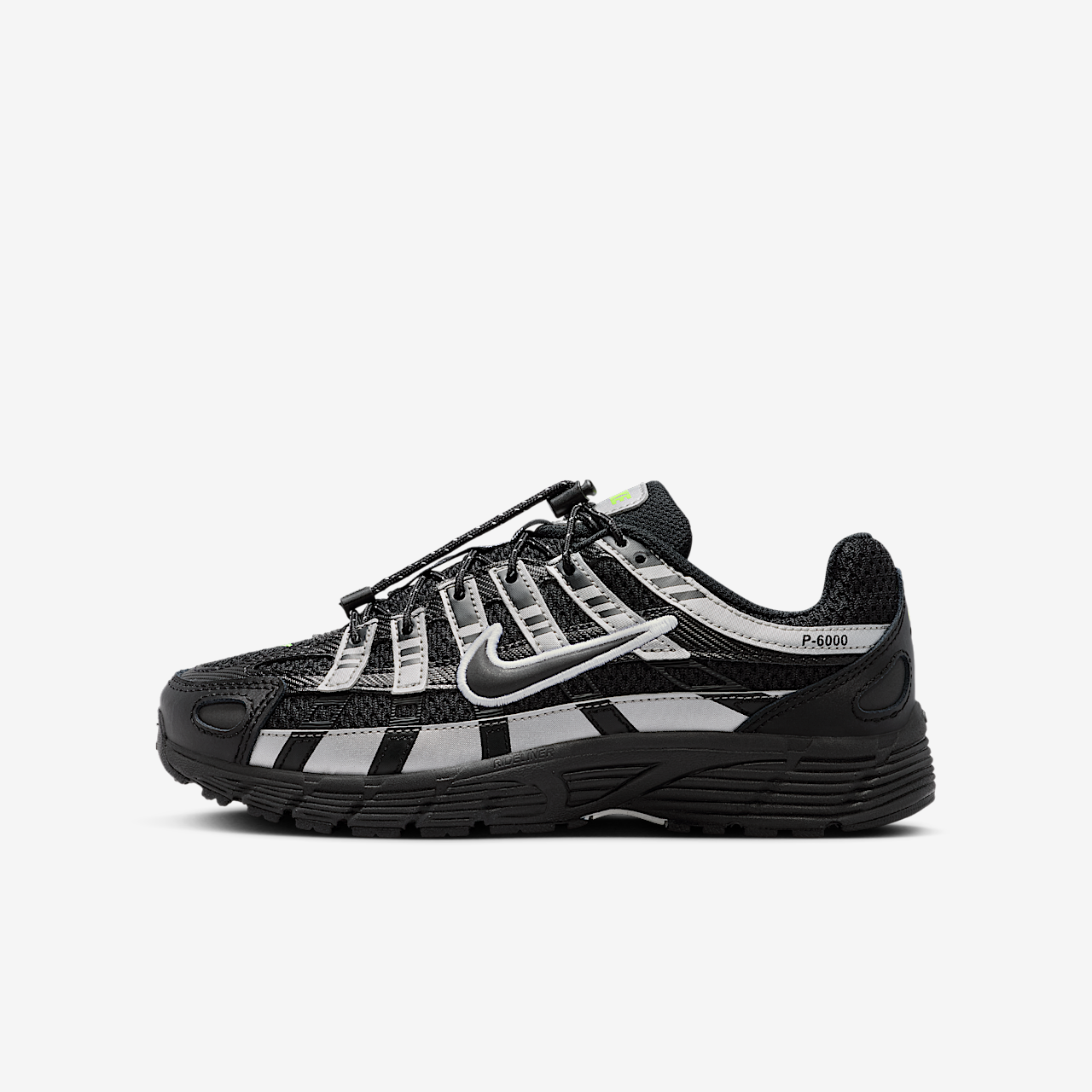 Nike P-6000 sneaker Zwart/Metallic Silver/Volt Ice/Zwart