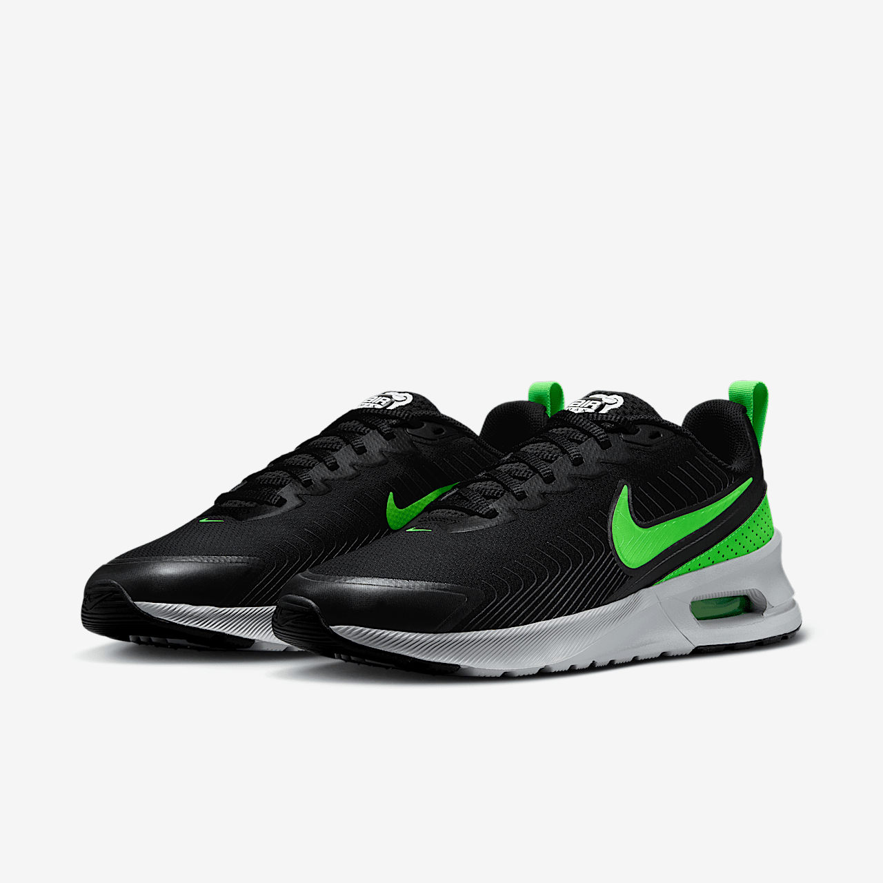 Nike Air Max Nuaxis sneaker Zwart/Anthracite/Wolf Grey/Green Strike