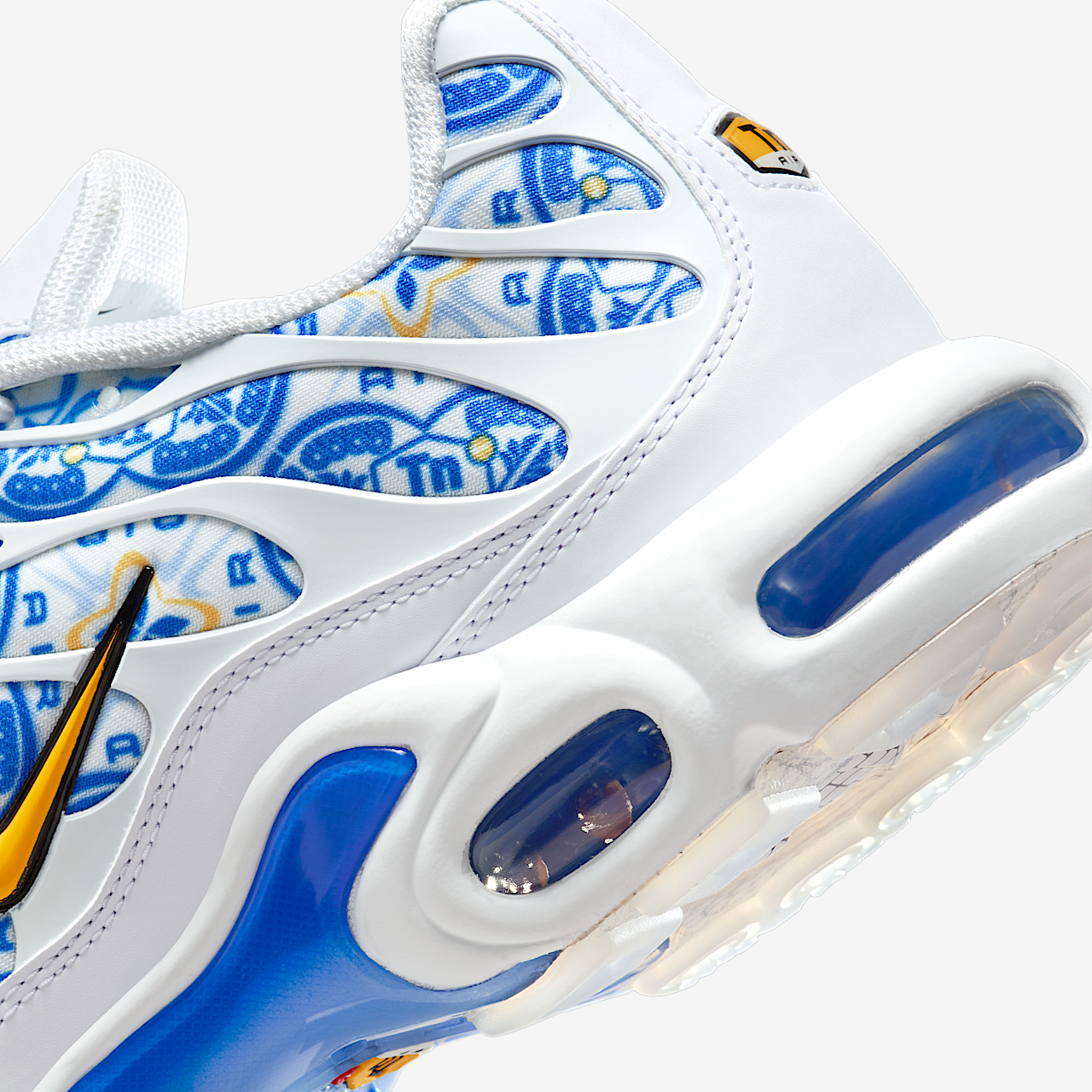 Nike Air Max Plus sneaker Wit/Zwart/Game Royal/Varsity Maize
